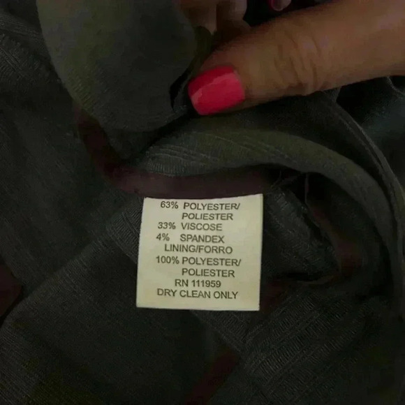 Atelier Gray Straight Leg Two Button Dress Pants Size 8 - Picture 3 of 5